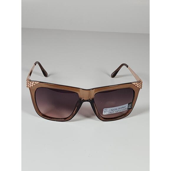 FGX Foster Grant Full Classic Brown & 3D Gold Snake Deco Sunglasses 52333FGX200 - Picture 2 of 11